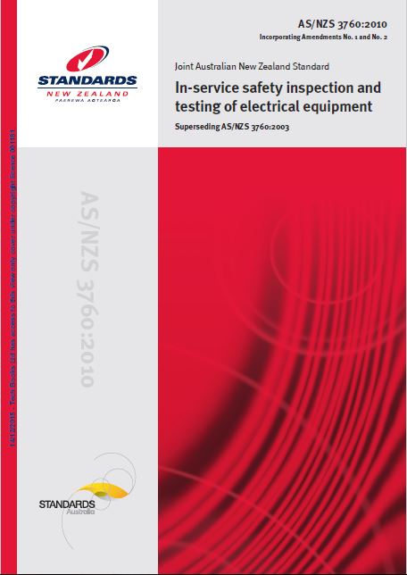  NZ Standards AS/NZ3760 Service Safety inspection& Testing Electrical Equipment